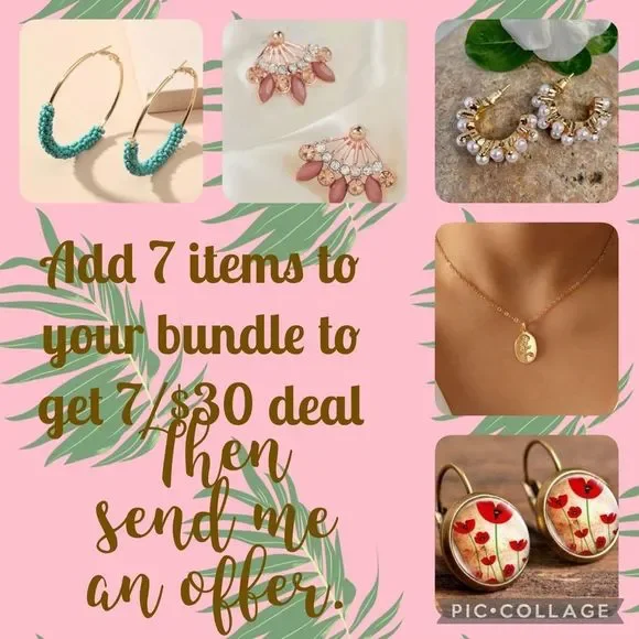 7/$30 GEOMETRICAL FLORAL DANGLES - Picture 4 of 5